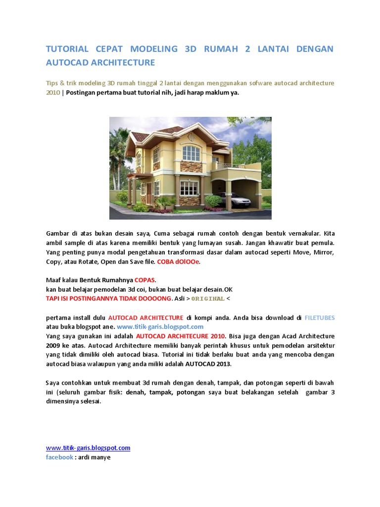 62 Contoh Gambar Rumah 2 Lantai Pdf HD Terbaik