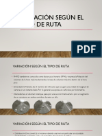 Variación Según Tipo de Ruta