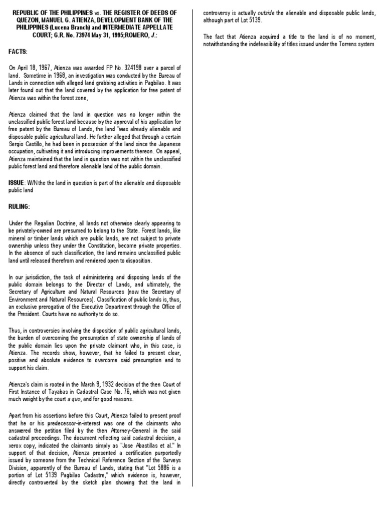 6.6 CD Republic Vs Register of Deeds of Quezon PDF Deed Justice