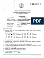 Soal Uas B. Inggris SMK Kelas X Sem. Genap 2016 (B)