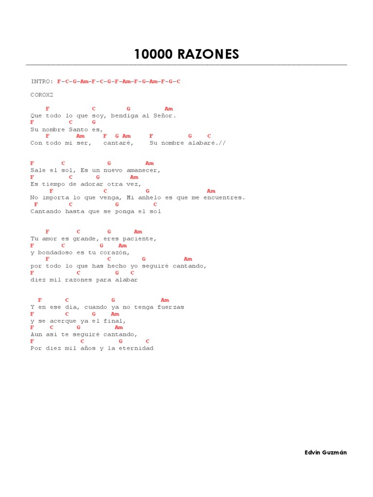 Diez mil razones para alabar | PDF