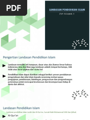 Slide Landasan Pendidikan Islam