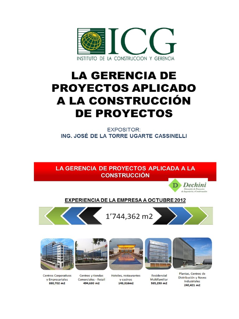 La Gerencia de Proyectos Aplicada A La Construccion de Proyectos PDF | PDF