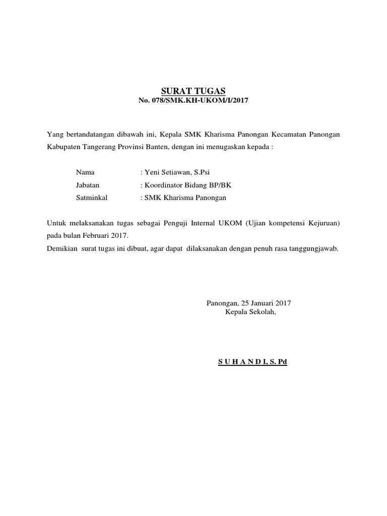 Surat Tugas