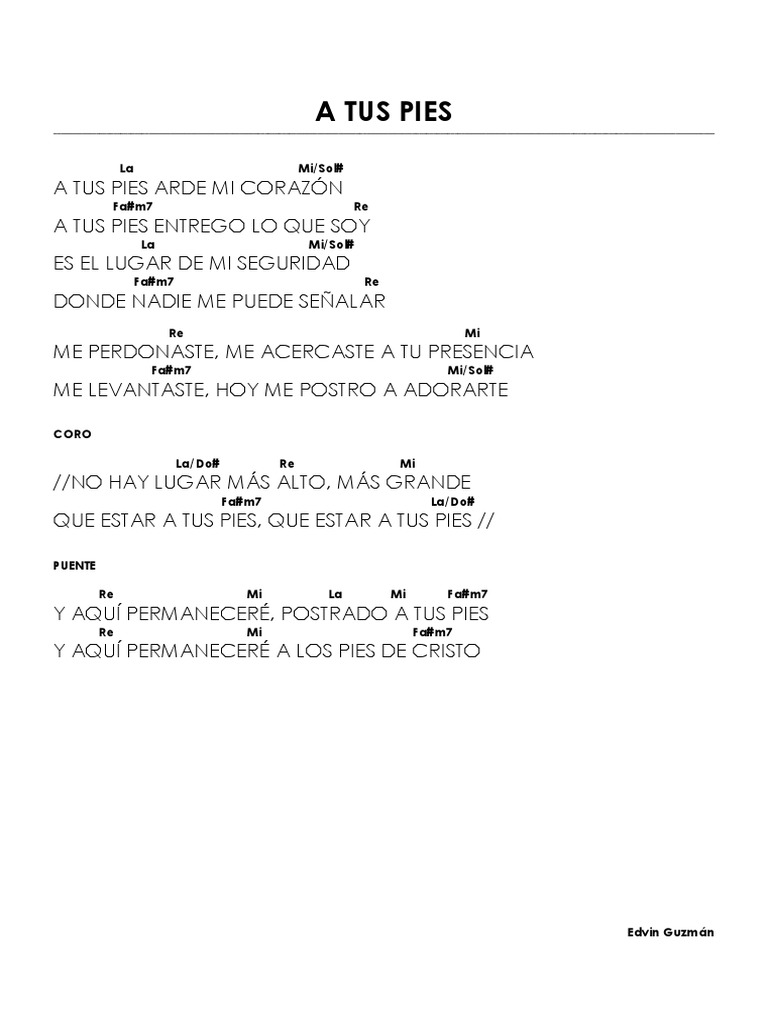 A Tus Pies Acordes PDF