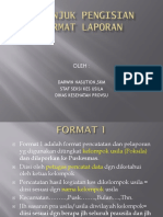 Petunjuk Pengisian Format Laporan