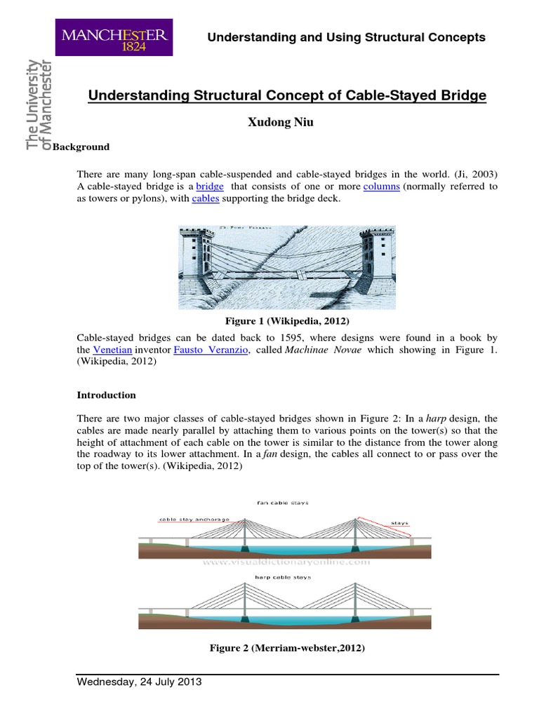 Understanding Structural Concept of CableStayed Bridge PDF Bridge