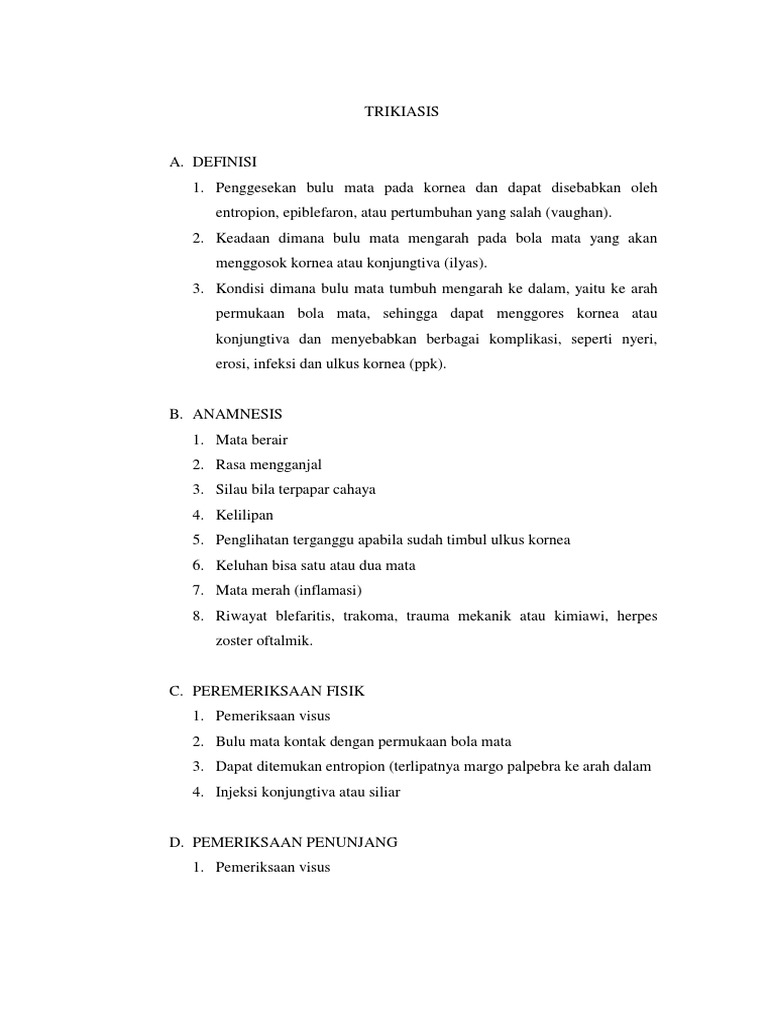 Trikiasis dan Entropion: Diagnosis & Tatalaksana | PDF | Kesehatan Holistik