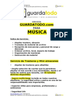 Servicio de Alquiler de Trastero para Empresas de Música, Músicos y Grupos Musicales