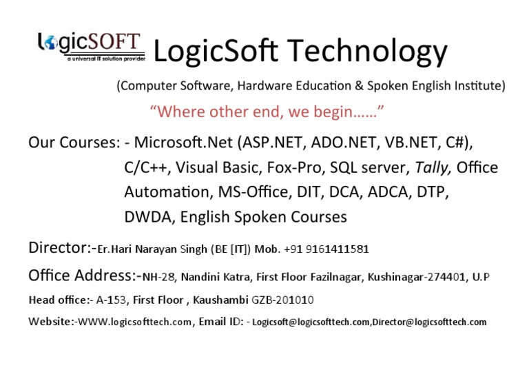 LogicSoft Technolog3 | PDF | Computers