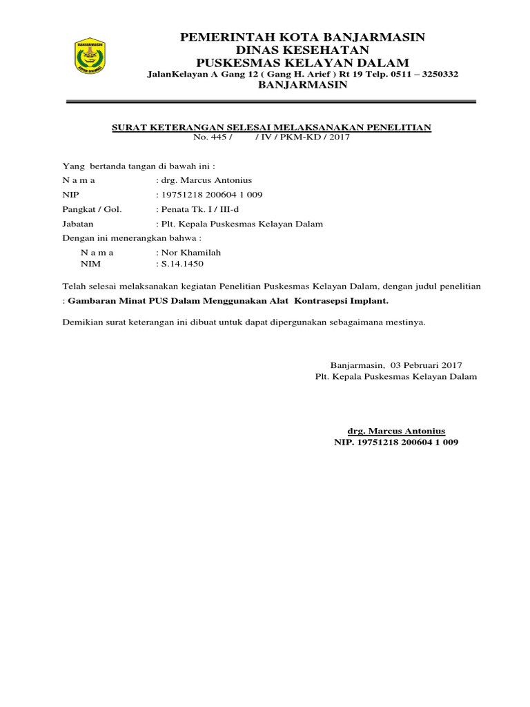 Pernyataan Selesai Penelitian Docx Priyanto Hari Raharjo SH.