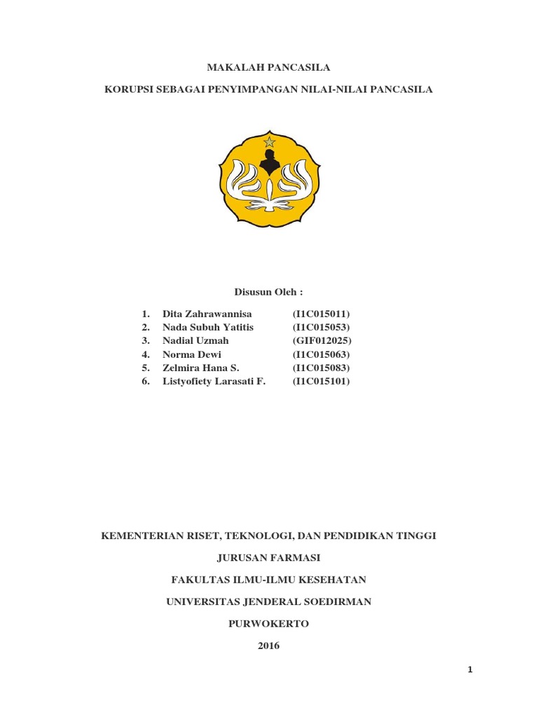 Makalah Pancasila Kasus Korupsi