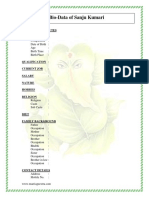 Biodata For Marriage - Ganeshji Format 2