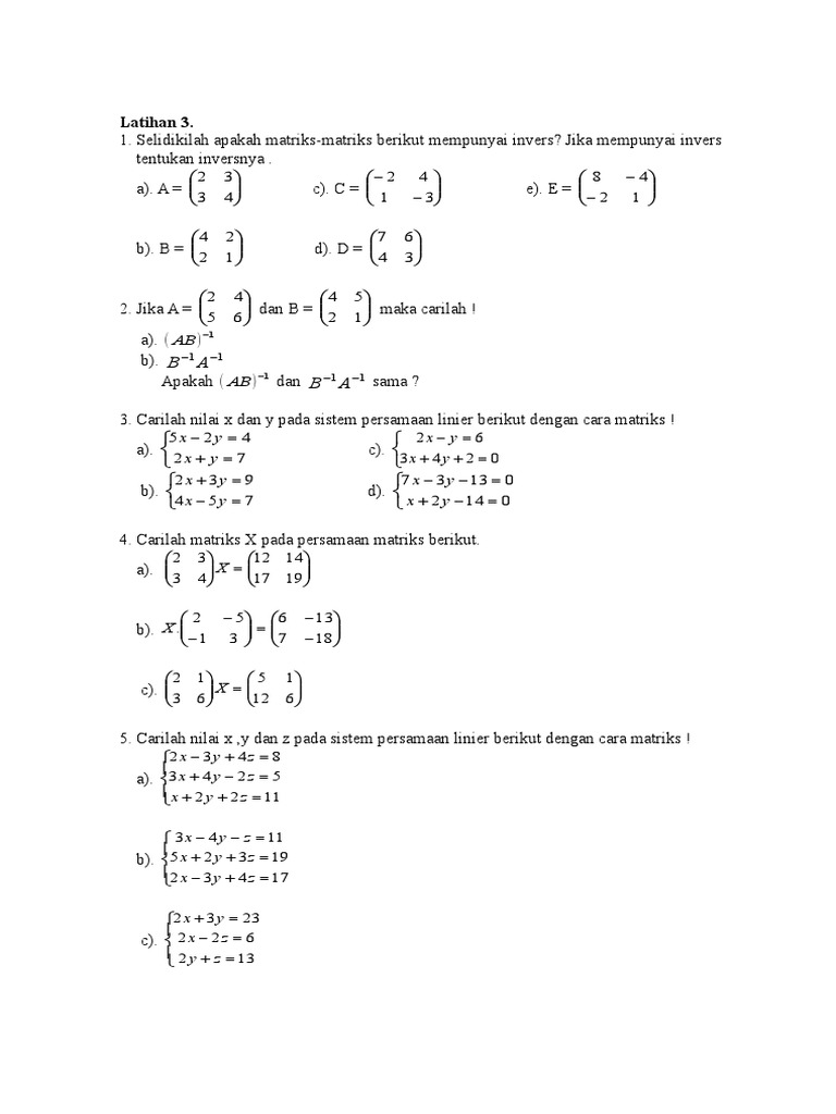 Soal-Matrix III | PDF