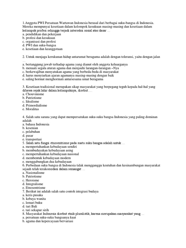 Contoh Primordialisme Yang Terjadi Pada Masyarakat Indonesia - Barisan Contoh