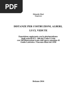 Luci E Vedute Codice Civile.Distanze Per Costruzioni Alberi Luci E Vedute Pdf