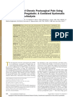 24572 - The Prevention of Chronic Postsurgical Pain Using Gabapentin and Pregabalin