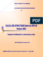 TALEB R CGS JPOGC 08 Calcul Des Structures Selon Le RPA 2003 PDF