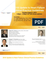 2016 Update To Heart Failure Clinical Practice Guidelines: Tuesday August 2, 2016 1:00pm - 2:00pm CST (60 Minute Webinar)