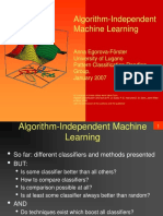 Algorithm-Independent Machine Learning: No Free Lunch