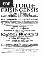 Meichelbeck - 1724 - Historia Frisingensis Ab Anno 724 Usque Ad Annum 1724