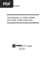 Introduction To Data Tables and Data Table Exercises: Tools For Excel Modelling