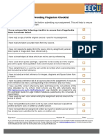 ECU Avoiding Plagiarism Checklist (2013)