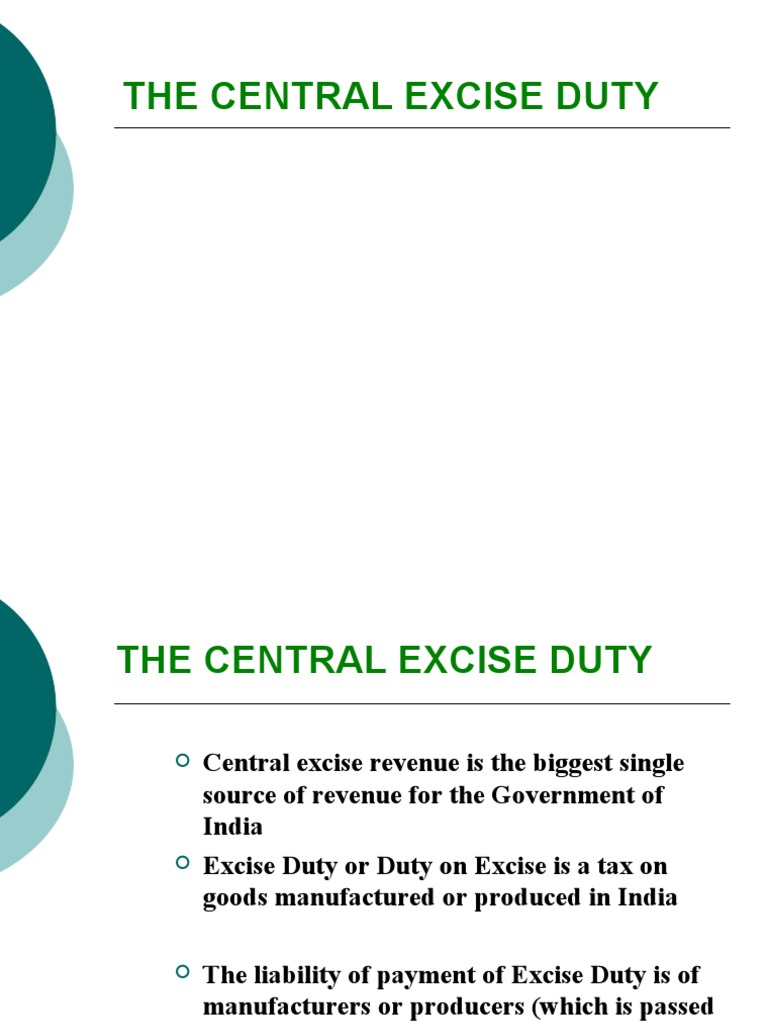 Central Excise Law | PDF | Excise | Taxation