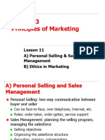 Personal Selling and Ethics Notes