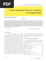 Capital Budgeting Practices- A Survey of Croatian Firms