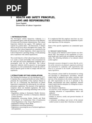 OHS Regulations for Tunnelling Work PDF Occupational Safety  
