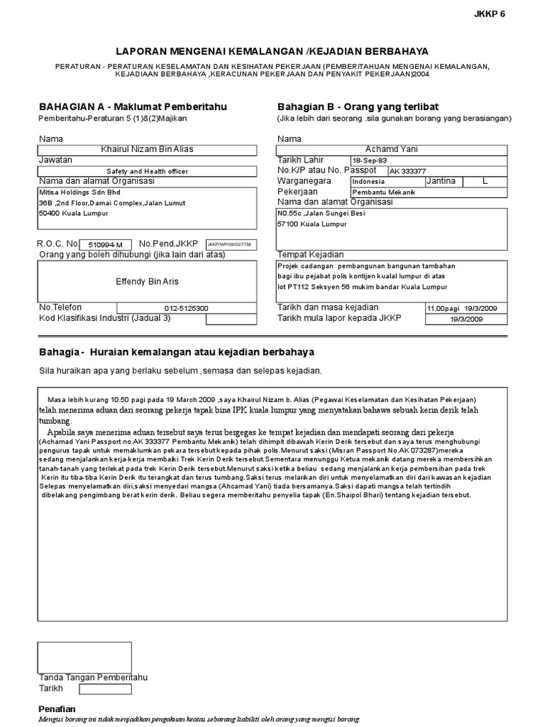 Form Jkkp 6 Pdf