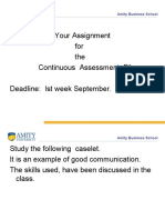 Amity Business School assignment on communication skills