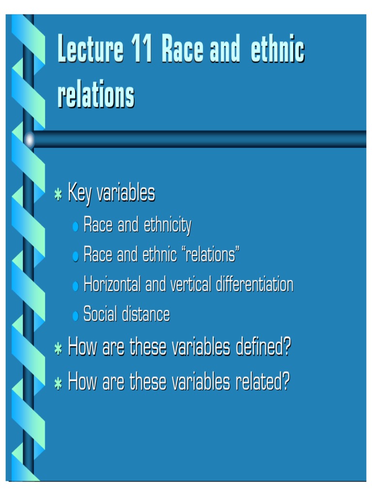 Race and Ethnic Relations PDF | PDF | Ethnic Groups | Race (Human ...