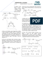 Ciclo Rankine: Eficiência térmica, vazão de massa e rendimentos