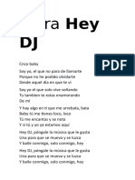 Letra Hey DJ