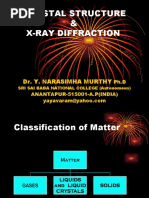 Crystal Structure & X-Ray Diffraction: Dr. Y. Narasimha Murthy