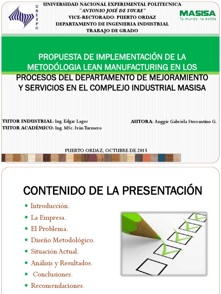 Implementación de Lean en Masisa Venezuela | PDF | Lean Manufacturing ...