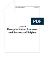 Desulphurisation and Sulphur Recovery