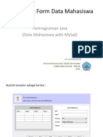 Java Membuat form data mahasiswa 