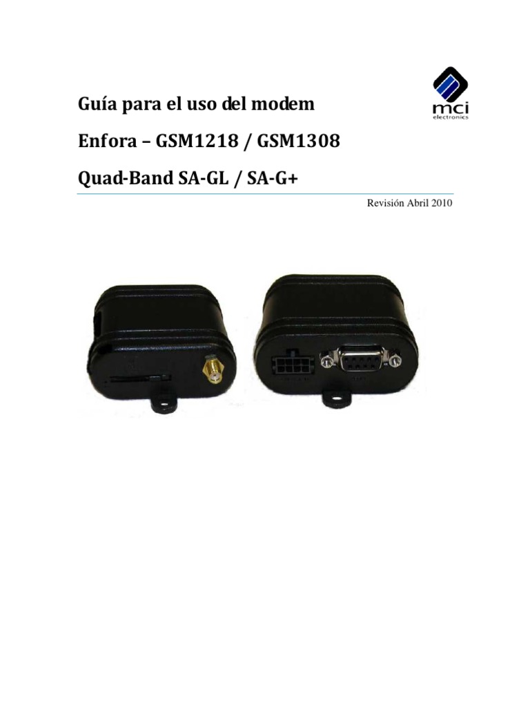Guía de Uso del Módem Enfora GSM | PDF | Módem | Gsm