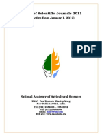 RATING OF SCIENTIFIC JOURNALS 2011-Effective From January 1, 2012 PDF