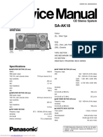 Service Manual - Panasonic SA-AK18