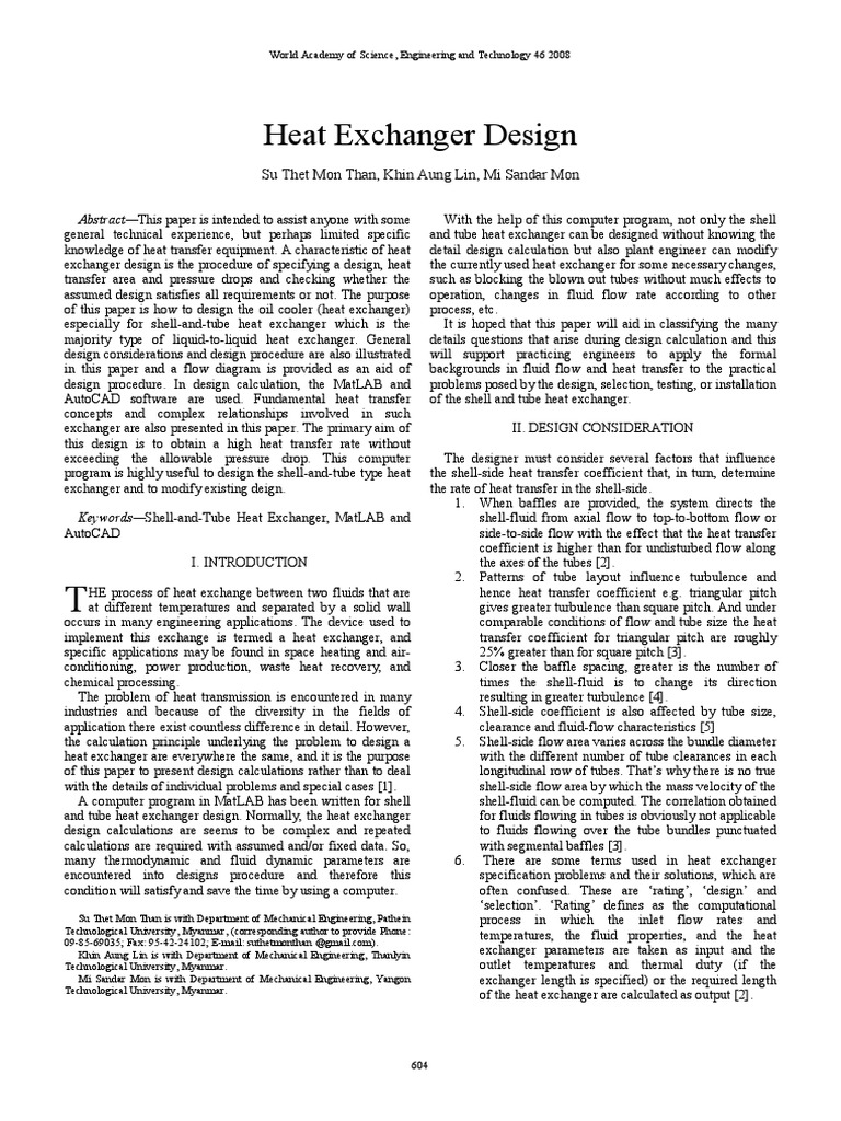 v46-104 (1) HEAT EXCHANGER DESIGN PDF | PDF