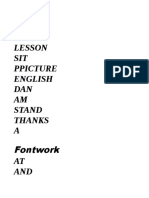 Very Well Lesson SIT Ppicture English DAN AM Stand Thanks A: Fontwork