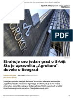 Strahuje Ceo Jedan Grad U Srbiji - Šta Je Upravnika Agrokora Dovelo U Beograd