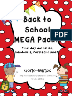 Back To School MEGA Pack!!: First Day Activities, Hand-Outs, Forms and More!