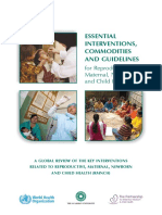 Essential - Interventions To Reduce Maternal, Baby and Child Mortality