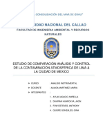 Estudio de Comparación Análisis y Control de La Contaminación Atmosférica de Lima & La Ciudad de México. 