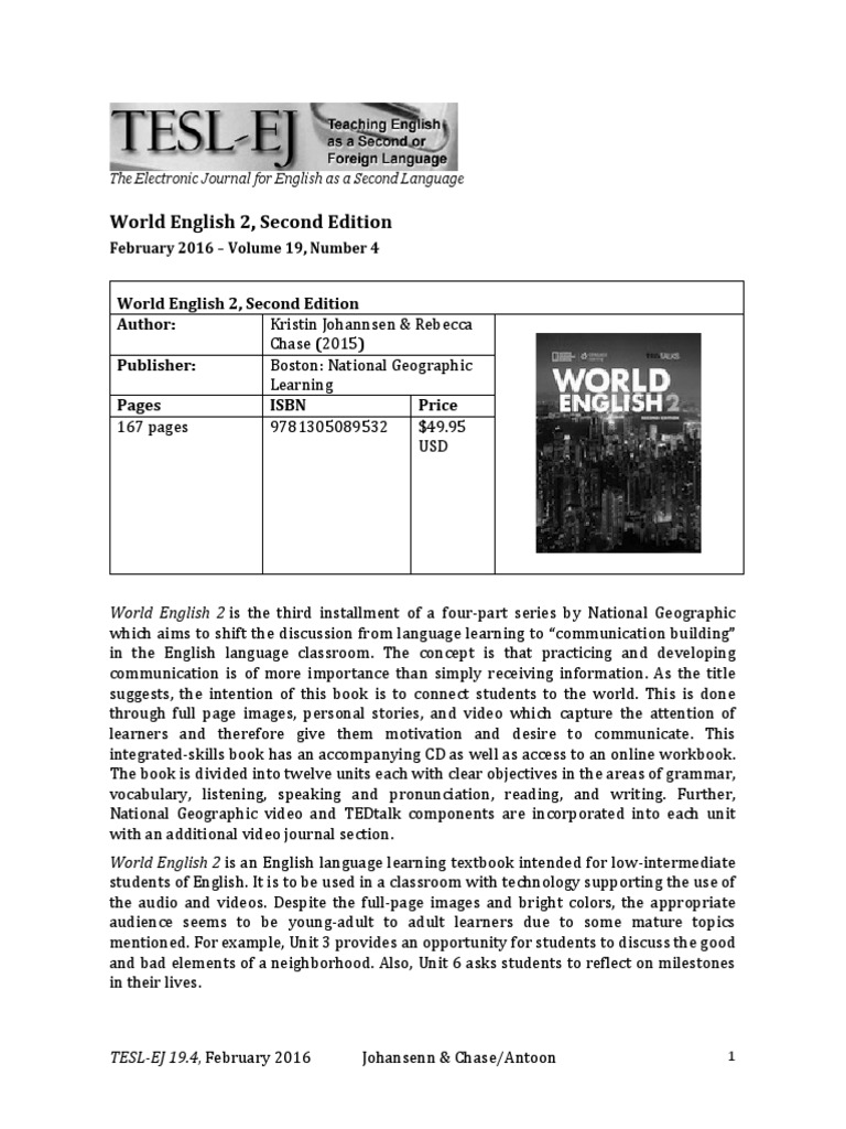 r1 PDF | PDF | English As A Second Or Foreign Language | English Language